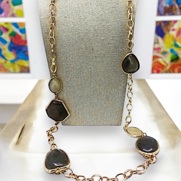 Chico's “Megan” Long Chalcedony Link Necklace - Picture 9 of 16